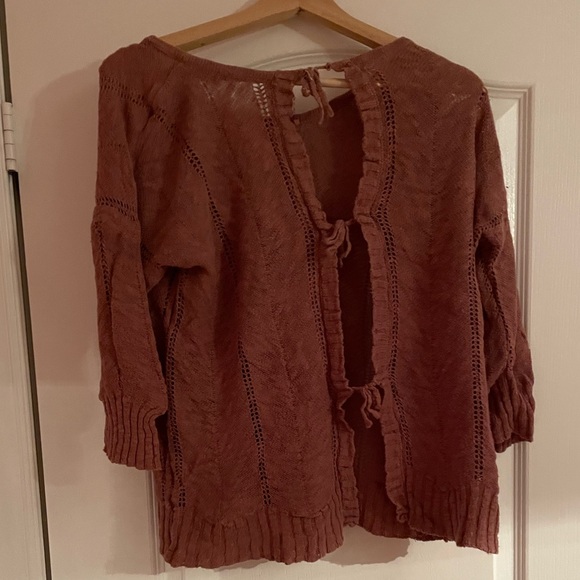 Large linen-cotton blend light sweater - Picture 2 of 3